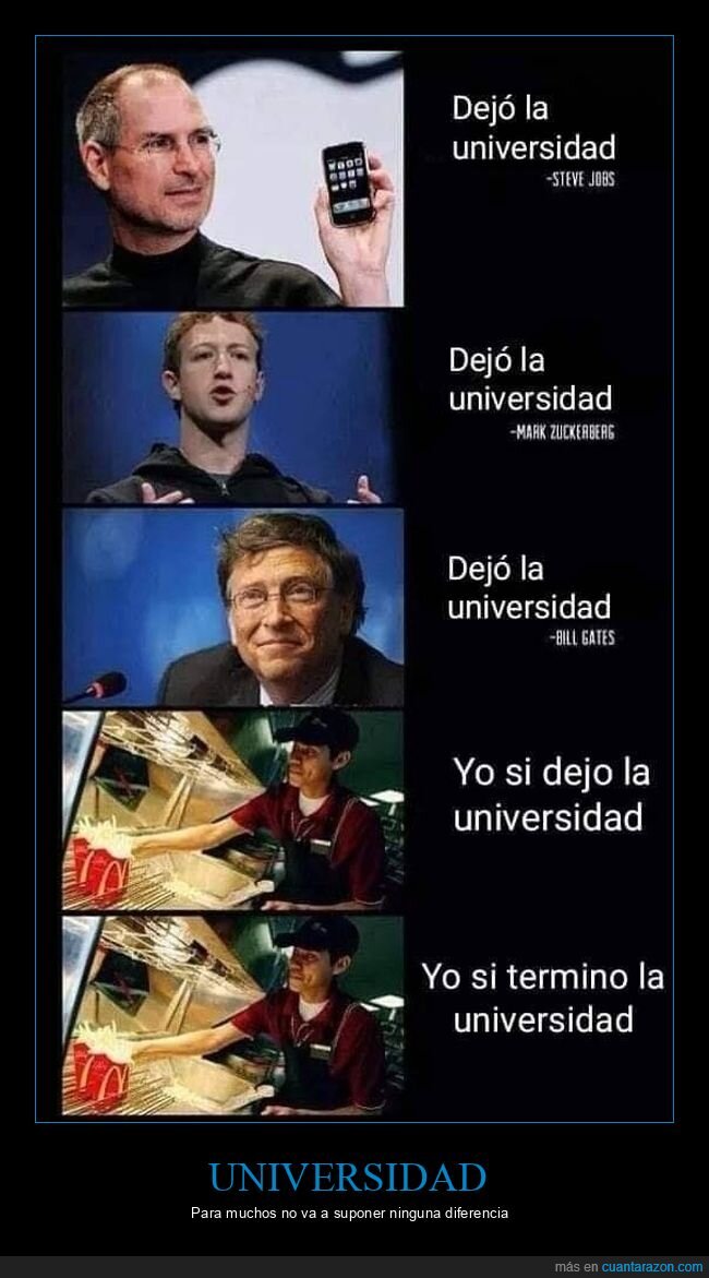 bill gates,dejar,mark zuckerberg,steve jobs,universidad